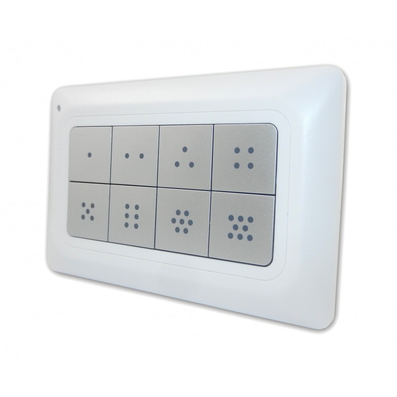 Mando control de pared Remotec Scene Master con 8 botones con iluminación Z-Wave Plus
