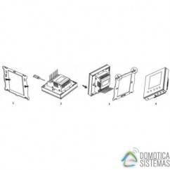Termostato empotrable zwave, precisa conexión eléctrica, para gestión aire acondicionado centralizado, cuatro tuberias