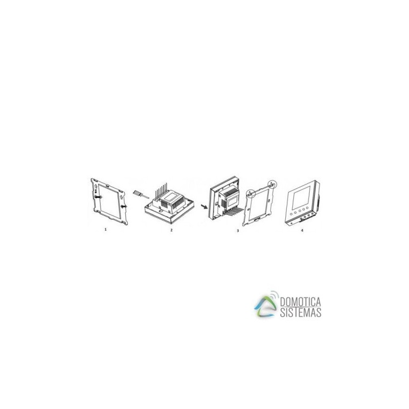 Termostato empotrable Z-wave, precisa conexión eléctrica, para gestión aire acondicionado centralizado de dos tuberias