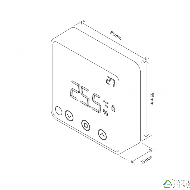Termostato Heatit Z-Temp2 - Termostato no cableado Z-Wave+ (Negro)