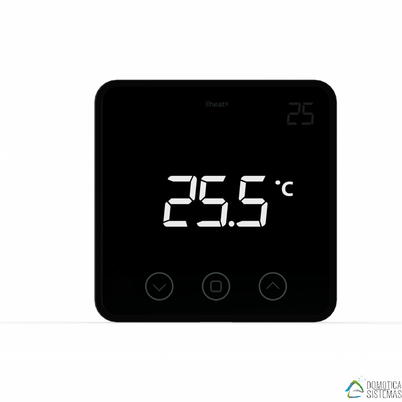 Termostato Heatit Z-Temp2 - Termostato no cableado Z-Wave+ (Negro)