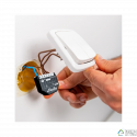 Shelly Qubino Wave 2PM - Micromódulo Relé doble hasta 16A con medición de consumo Z-Wave™ (18 A pico)