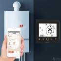 MOES - Termostato Zigbee 3.0 negro de contacto seco para caldera de agua / gas 3A