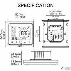MOES - Termostato Zigbee 3.0 negro de contacto seco para caldera de agua / gas 3A