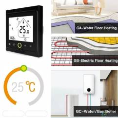 MOES - Termostato Zigbee 3.0 negro de contacto seco para caldera de agua / gas 3A