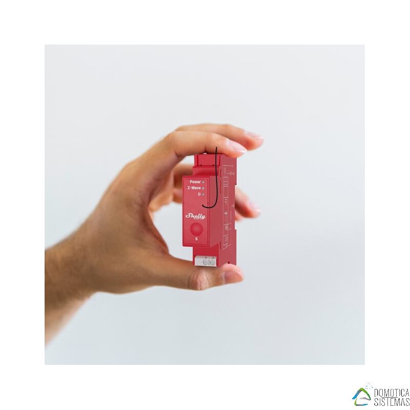 Shelly Qubino Wave Pro 1PM - Módulo de carril DIN 1 relé Z-Wave 800 con medición de consumo