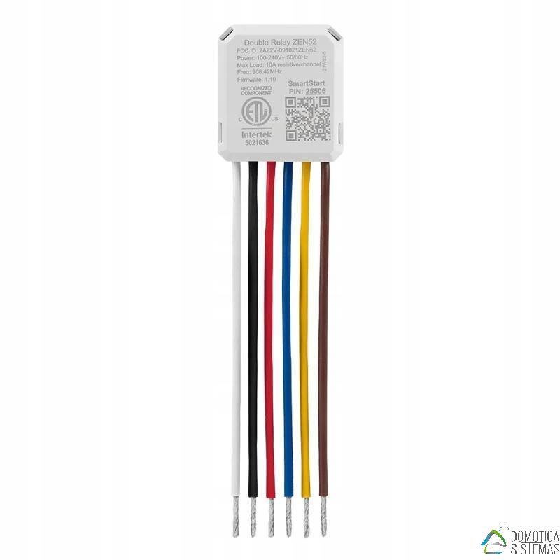 Zooz Double Relay - Relé doble Z-Wave micromódulo