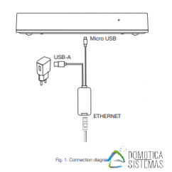 Cable adaptador ethernet para Yubii Home y Fibaro HC3 Lite-NICE HubNetworklink